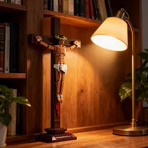 Jesus Building Bricks Set,Jesus Religious Christian Gift for Adults & Kids, Bible Story Model for Home Church Office Decor