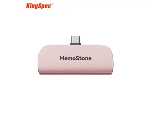 KingSpec MemoStone 1TB Portable USB-C External SSD 2000MB/s, High-Speed Solid State Drive with USB 3.2 Gen2x2 20Gb/s Interface, Compatible with Apple iPhones/Tablets/Laptops (Pink)