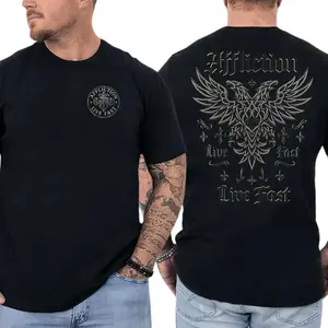 Gothic Eagle Graphic Design, Affliction Live Fast T-Shirt, Affliction Rockwear Style Shirt, For Bikers & Streetwear Men, Gift for Rock Fans & Edgy Fashion Lovers Clothes