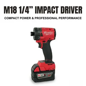 Milwaukee M18 FID3 1/4 Inch Hex Impact Driver 18V Cordless Power Drill With 300Nm High Torque 3900RPM Four-Mode Drive Control For Heavy-Duty Fastening Woodworking Metalworking Machinery Maintenance And DIY Projects brushless maximum