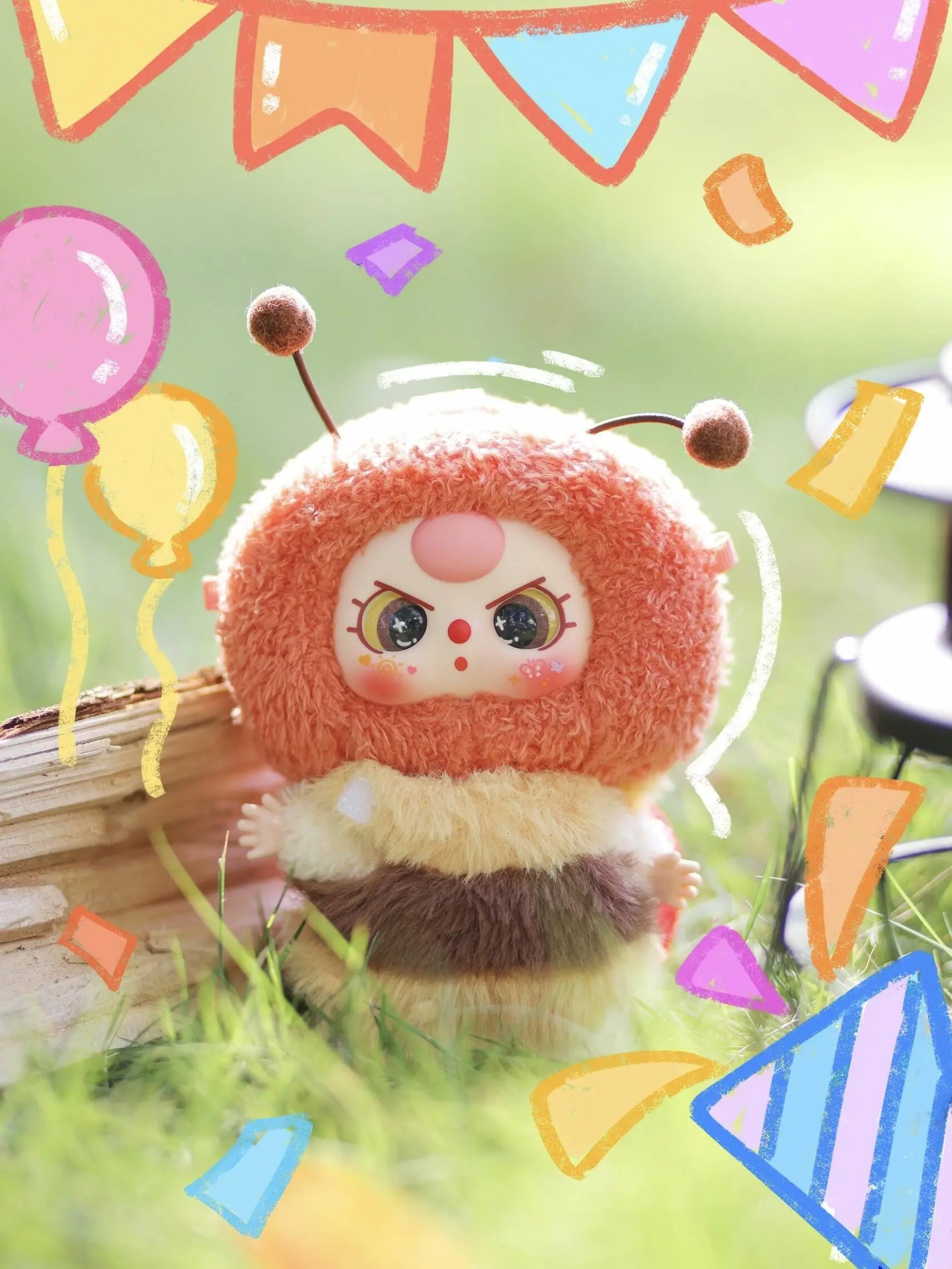 Baby Three -Elf  Plush Series - Kawaii Collecting Animal Designs Stuffed Toy Blind Bag Collectible with Surprise Unboxing