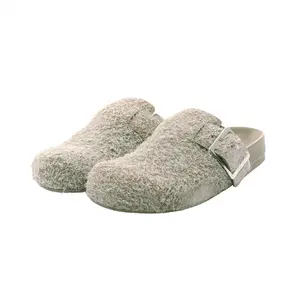 Pre-owned Loewe Suede Small Leather Goods Ease Buckle Brushed Mules