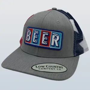 Low Country Comfort Co. 'BEER' Patch Snapback Trucker Hat Style