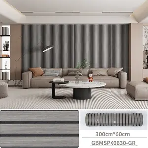 Abolos UNBSPX0630-GR IXPE 5mm 3D Grey Wood Wall Panels - Peel and Stick Sound Proof Wall Tiles,Textured Wood Grain Wallpaper,Heat Insulation