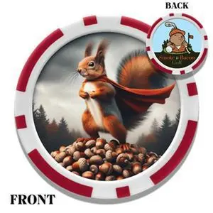 Super Squirrel Golf Ball Poker Chip Marker