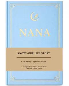 Nana I Want to Know Your Life Story Leather Journal (Hardcover): Keepsake Gift for Nana on Mothers Day, Birthday, and Christmas, Guided Life Story Journal