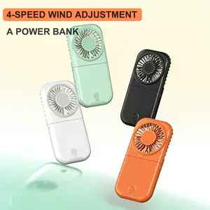 Portable Neckband Mini Fan USB Handheld Foldable Quiet High-Speed Fan Personal Desktop Fan Compact Lightweight Design Desktop Fan