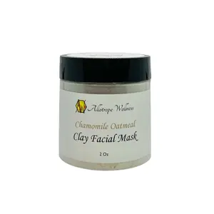 Clay Facial Mask Concentrate - Chamomile Oatmeal clay mask care face Smooth, Gentle, Nourishing Powder Sensitive Dry Skin