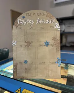 Snowflake first year photo board