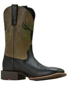 Ariat Men's Sport Antlers Western Boot Broad Square Toe - 10061231
