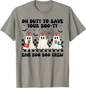 EMS Boo Boo Crew, Ghost EMS, On Duty To Save Your Boo-ty Tee T-Shirt - Albertjasso Shop 20B0DJRYWZHB