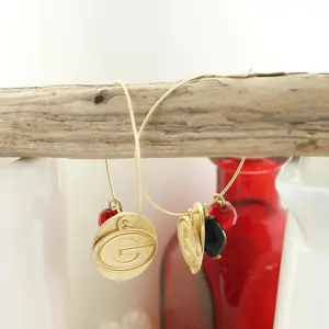 Georgia Matte Finished Logo Hoop Earrings