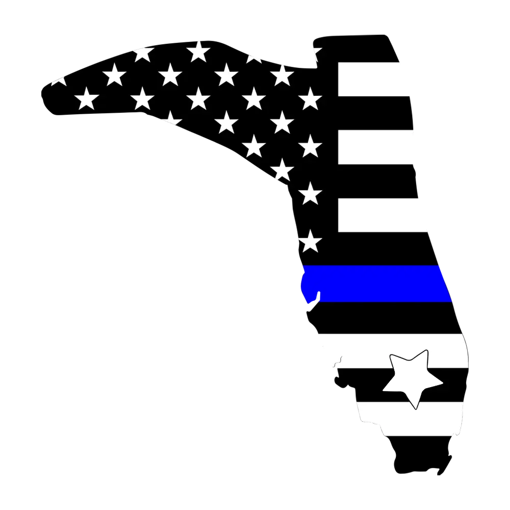 POLICE FLAG DECAL