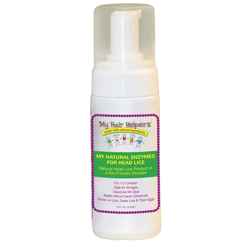 My Hair Helpers My Natural Enzymes for Head Lice and Nit Removal 4oz for 1-2 Children Gentle Kid-Friendly Formula - Haircare