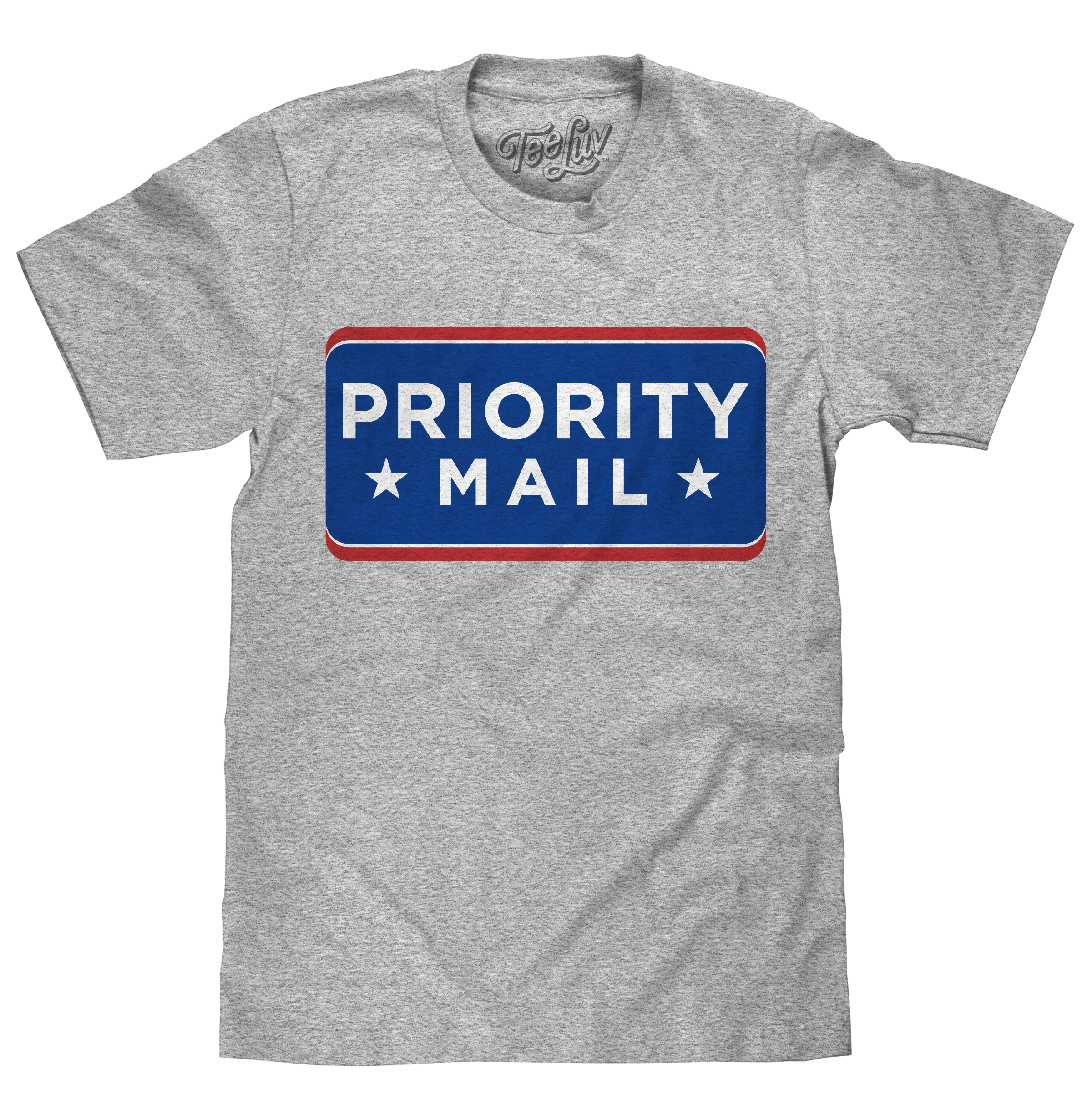 Menswear USPS United States Postal Service Retro Casual Cotton Short-Sleeve Athletic Heather Gray T-Shirt