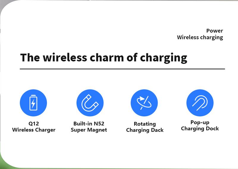 YWZ 3 in 1 Wireless Charger Fast Charging Qi2 Certified for iPhone iWatch AirPods Magnetic Automatic Rotation Touch Pop-Up Charging Station Easy Carry