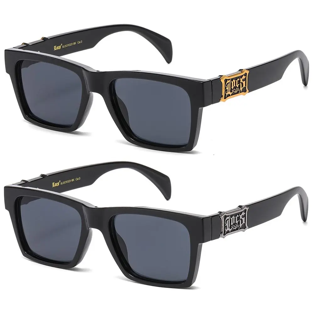 OG LOCS Square Fit Side Logo Trendy Super Dark Sunglasses OG LOCS Square Fit Side Logo Trendy Super Dark Sunglasses