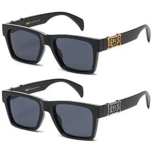 OG LOCS Square Fit Side Logo Trendy Super Dark Sunglasses