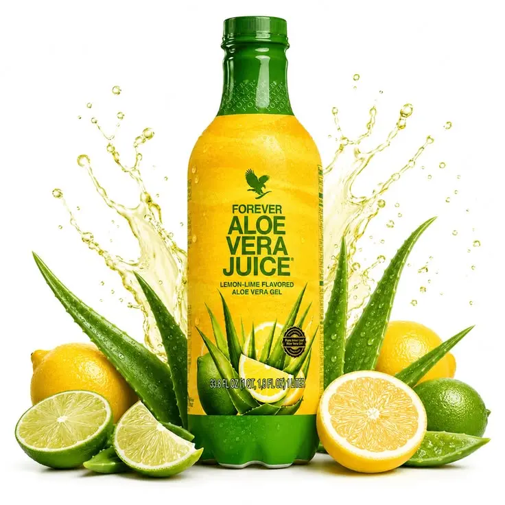 Multi Pack Forever Living Aloe Vera Liquid Juice Beverage - Lemon Lime Flavor for Juice Cleanse, Supports Healthy Digestion, Detox, Immune Boost, Natural Energy Maintenance, Nutrient Absorption Enhancement
