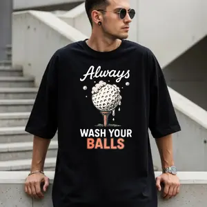 Funny Golf T-Shirt Always Wash Your Balls, Humorous Golf Gift for Men, Novelty Golf Quote Shirt, Golf Player Tee, Golf Lover Apparel