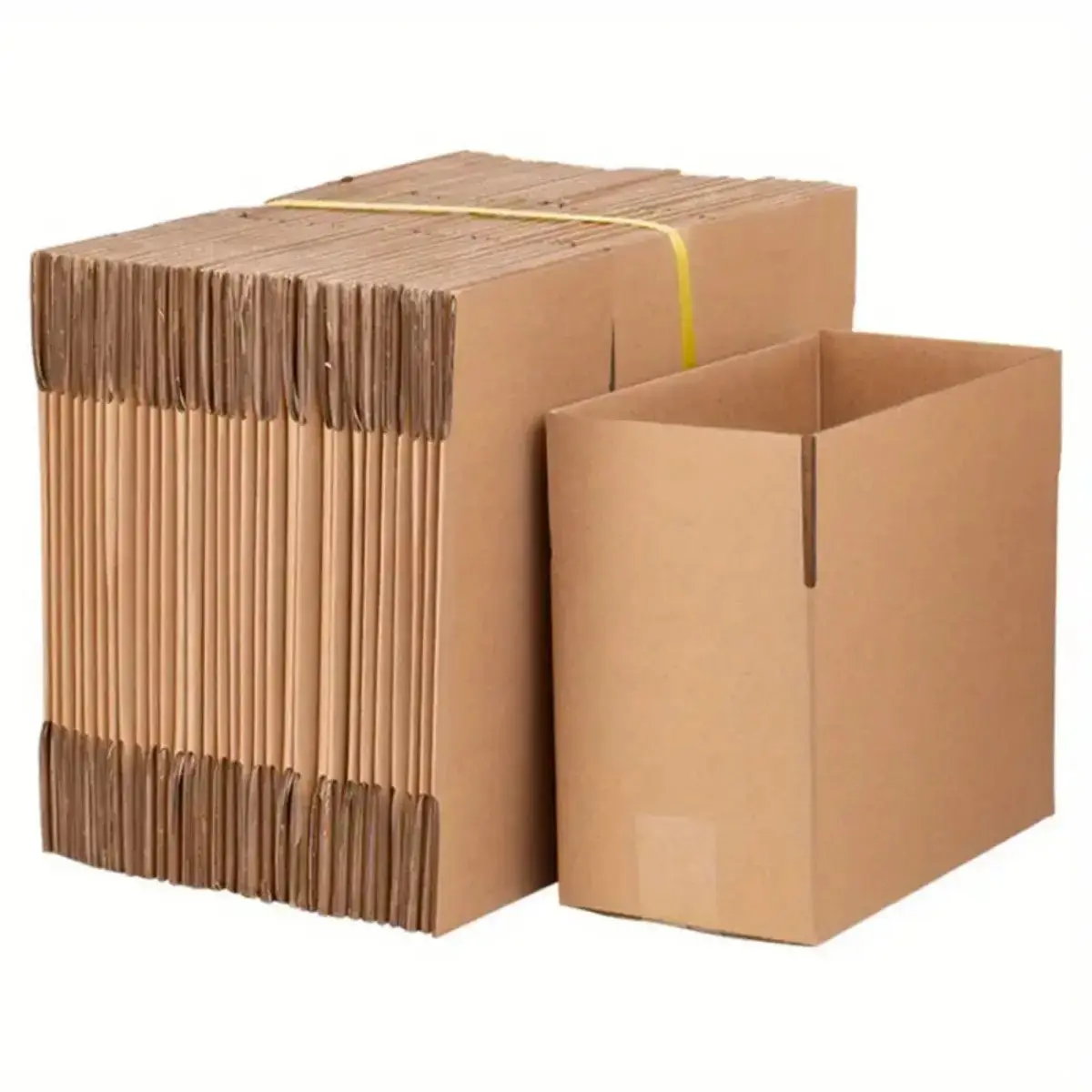 Durable Brown Rectangular Corrugated Paperboard Storage Boxes, 8x6x4in (20.3x15.2x10cm), 10-20-100pcs, Corrugated Carton Packaging Envelopes & Postal Supplies for Small Businesses, Home Organization, Office Use