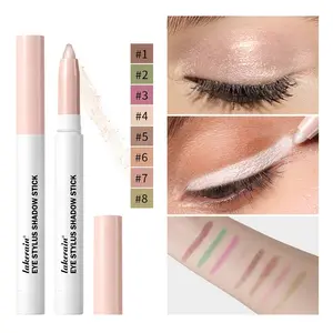 Shimmer & Matte Eyeshadow Pen, Smooth Waterproof Sweatproof, Long-Lasting No Smudge, Cream Eye Shadow Stick, Solid Form