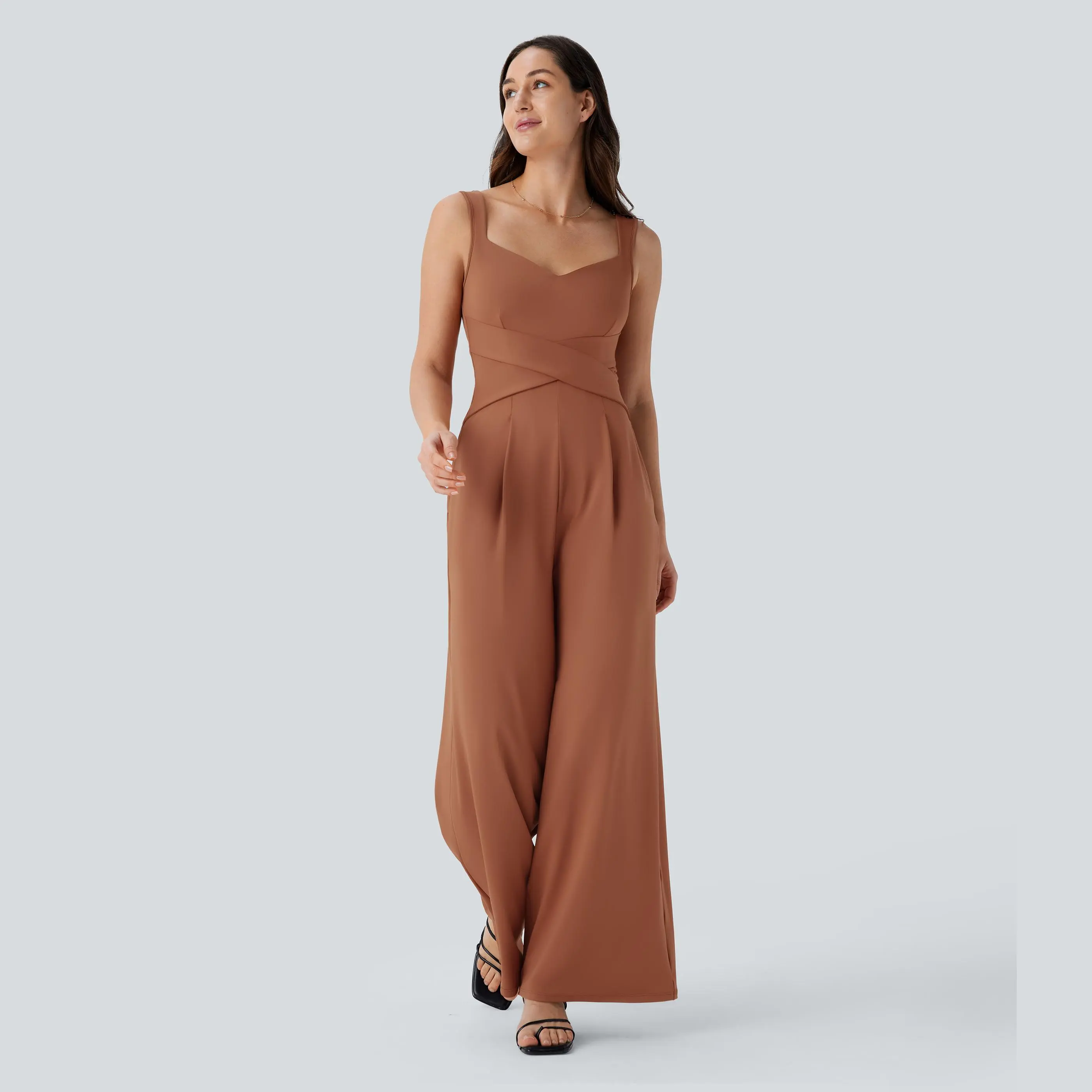 Halara U Back Sleeveless Casual Jumpsuit with Pockets