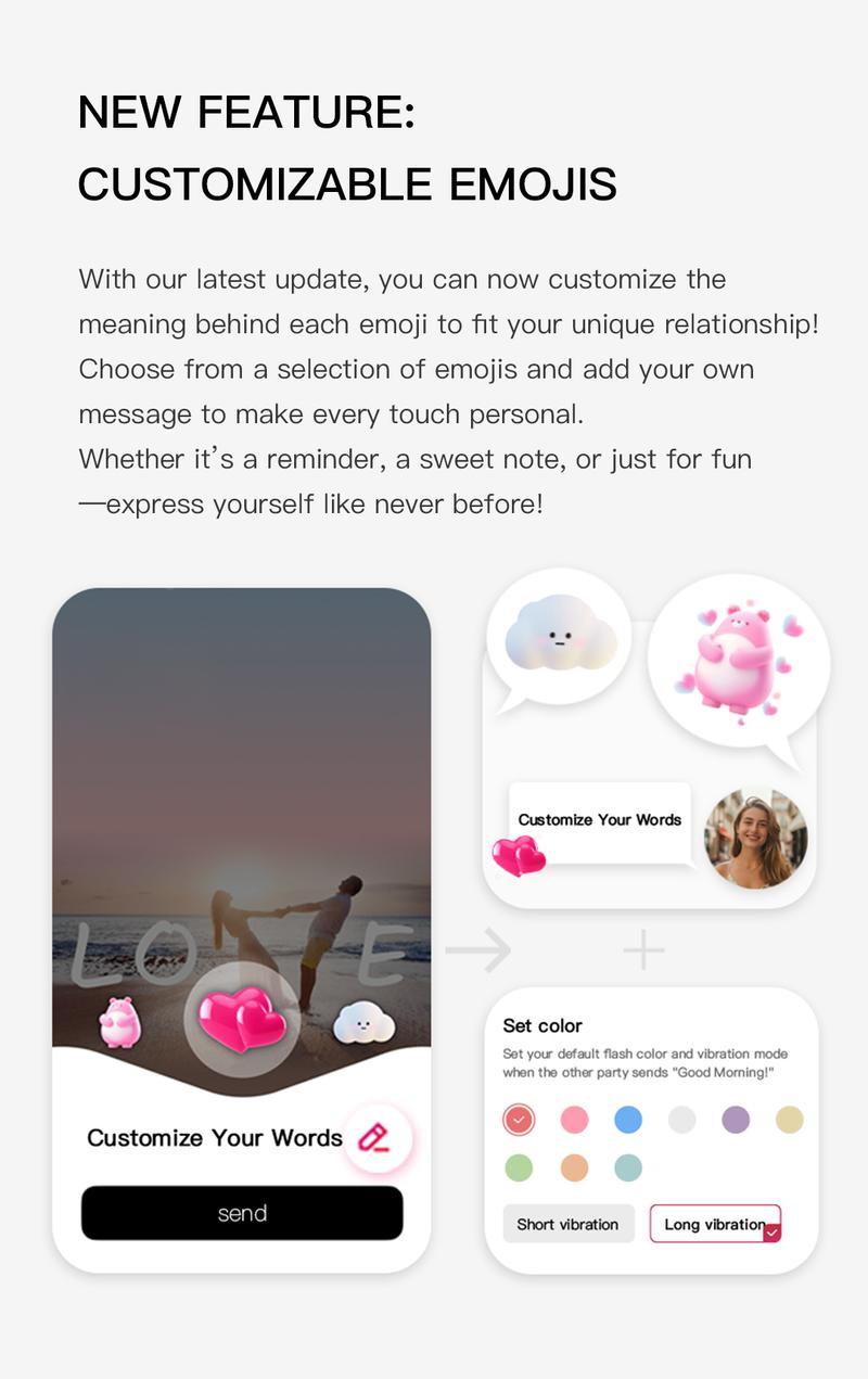 【Creative Gifts】totwoo Mountain&Sea  Long Distance Touch Bracelets  Functional Love Connect Gift For Boyfriend or Girlfriend or your Family