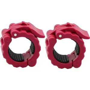 1 Pair Solid Color Barbell Collar, Quick Release Non-slip Barbell Clamp Collar for Exercise & Weight Training, Dumbbell Accessories, Gymtok