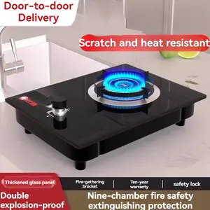 Gas stove single stove household liquefied gas desktop gas stove natural gas stainless steel nine-head energy-saving fierce fire single stove
