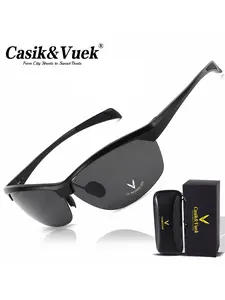 Men's Polarized Sunglasses Vu400 Color-Changing Driving Fishing Outdoor Tac HD Lenses, Casual Oval Frame Magnesium-Aluminum Alloy