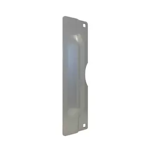 Don-Jo LP-207-SL Door Hardware Latch Protector, 7 in. Silver Painted Steel Latch Guard, Carriage Bolt Included for Outswing Doors