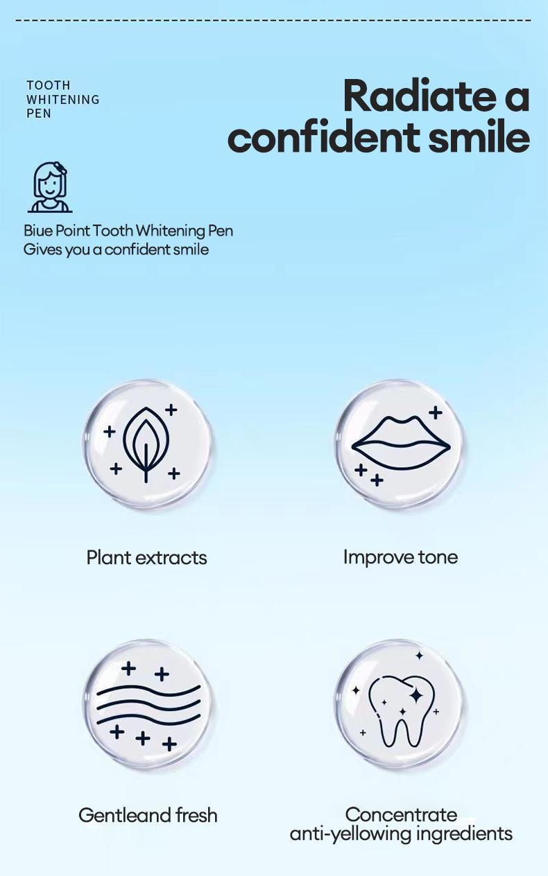 Teeth Whitening Pen, Plant-Based Formula for Fast, Effective Yellow Teeth Improvement,Gentle, Sensitivity-Free Stain Remover for Brighter Teeth,Breath Improvement