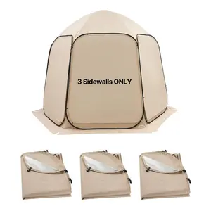 VEVOR Sun Shade Sail Canopy Covers, Fit for 10 x 9.2 ft Screen House Tent, Sun Protection, 5.51 x 4.23 ft 300D Oxford Silver-Coated Fabric, Pack of 3 (Not Include Tent), for Outdoor Activities, Beige