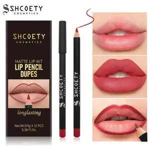 Cosmetic 12 Lip Liners are a daily, rich color makeup product that provides a smooth finish and moisture for the lips Lipliner Gloss