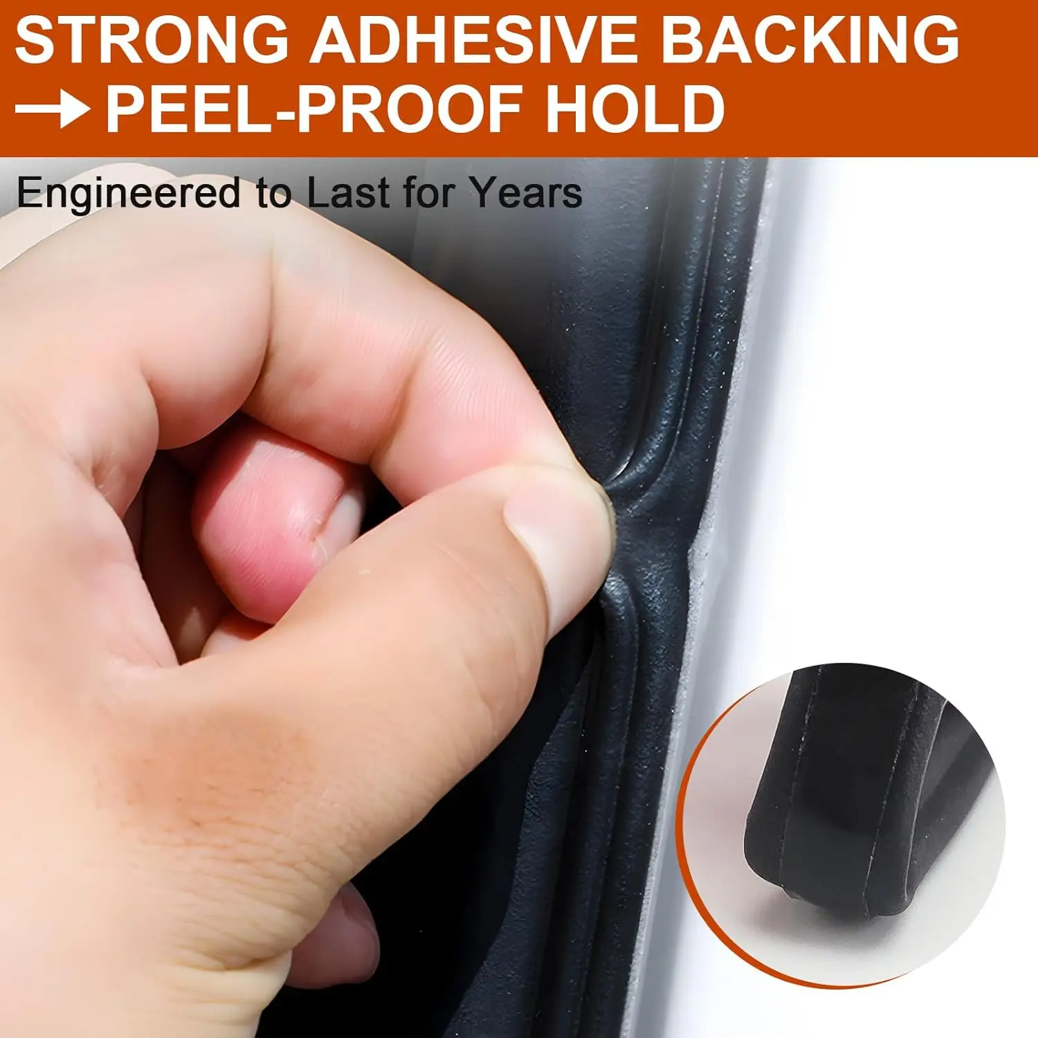 Car Door Rubber Seal Weather Strip Guard Molding Trim Protectors for B Pillar Al