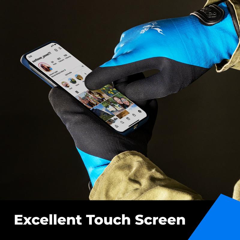 toolant Heavy Duty Winter Gloves, Latex Fully Soaked, 100% Waterproof Gloves, Thermal Insulated Winter Dipped Gloves springtok
