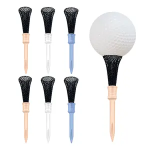 Potiera 6 Pack Golf Tees Plastic 3-1/4, Unique Golf Gifts for Men Golfers, Premium Golf Stuff Funny Golf Accessories for Men, Widened Top More Stable, Reduce Friction Side Spin, Enhanced Durability