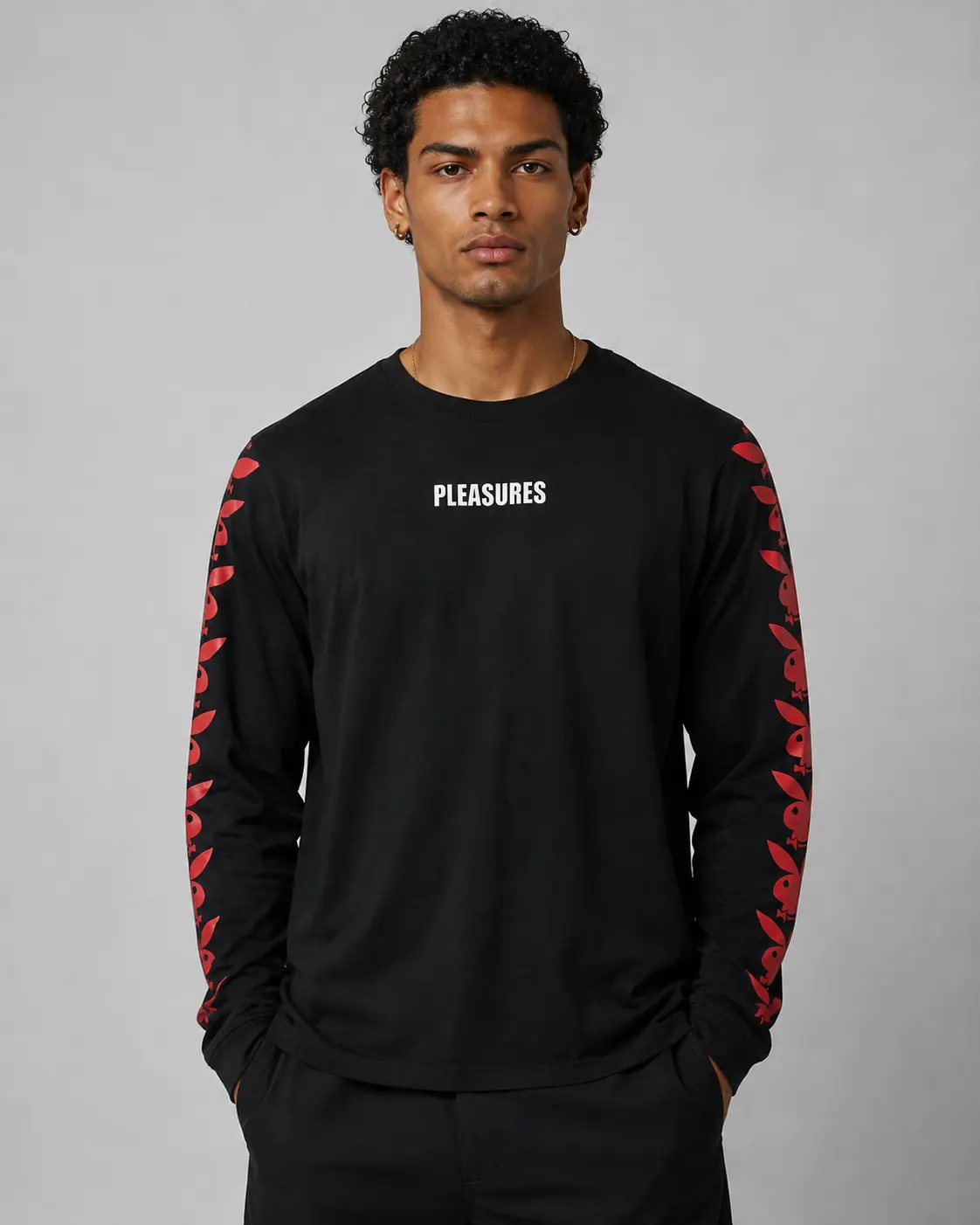 Playboy x Pleasures Rabbit Head Raglan Long Sleeve T-Shirt