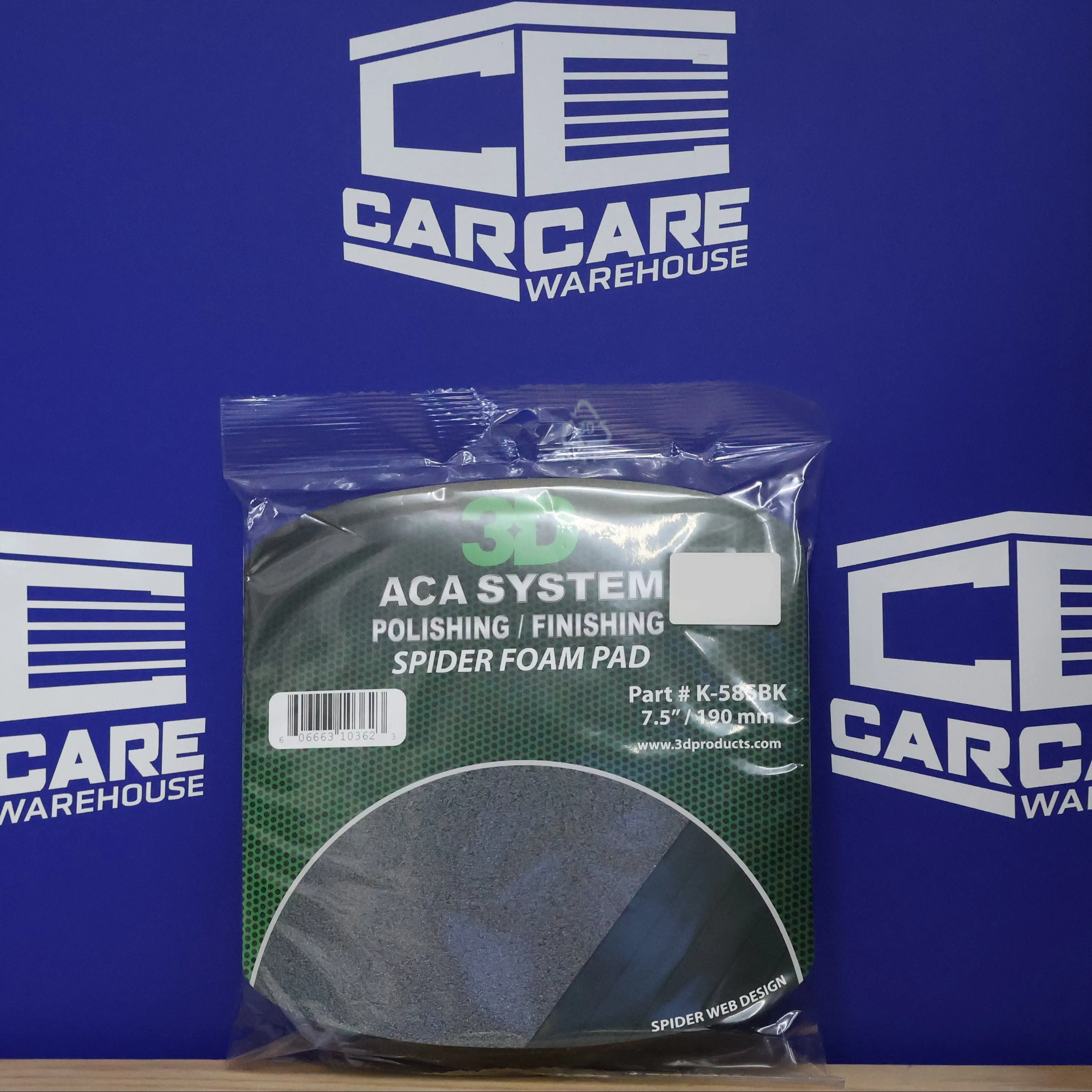 3D 7.5" Black Spider-Cut Foam Finishing Pad