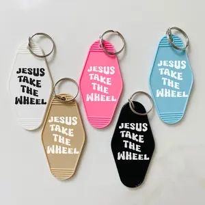 Jesus Take The Wheel Motel Keychain, Funny Gift Idea, Trendy Car Accessory, Birthday Gift Idea, Gift Idea for Girlfriend, Christian Gift, Religious Gift Idea, Church Gift, Bible Study Gift