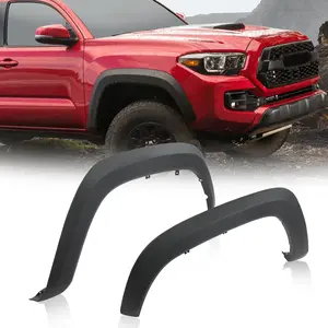 2PC Front Fender Flares, Textured Black Pocket Rivet Style Wheel Arches Protector Off-Road Car Accessories Fit for 16-23 Toyota Tacoma Truck
