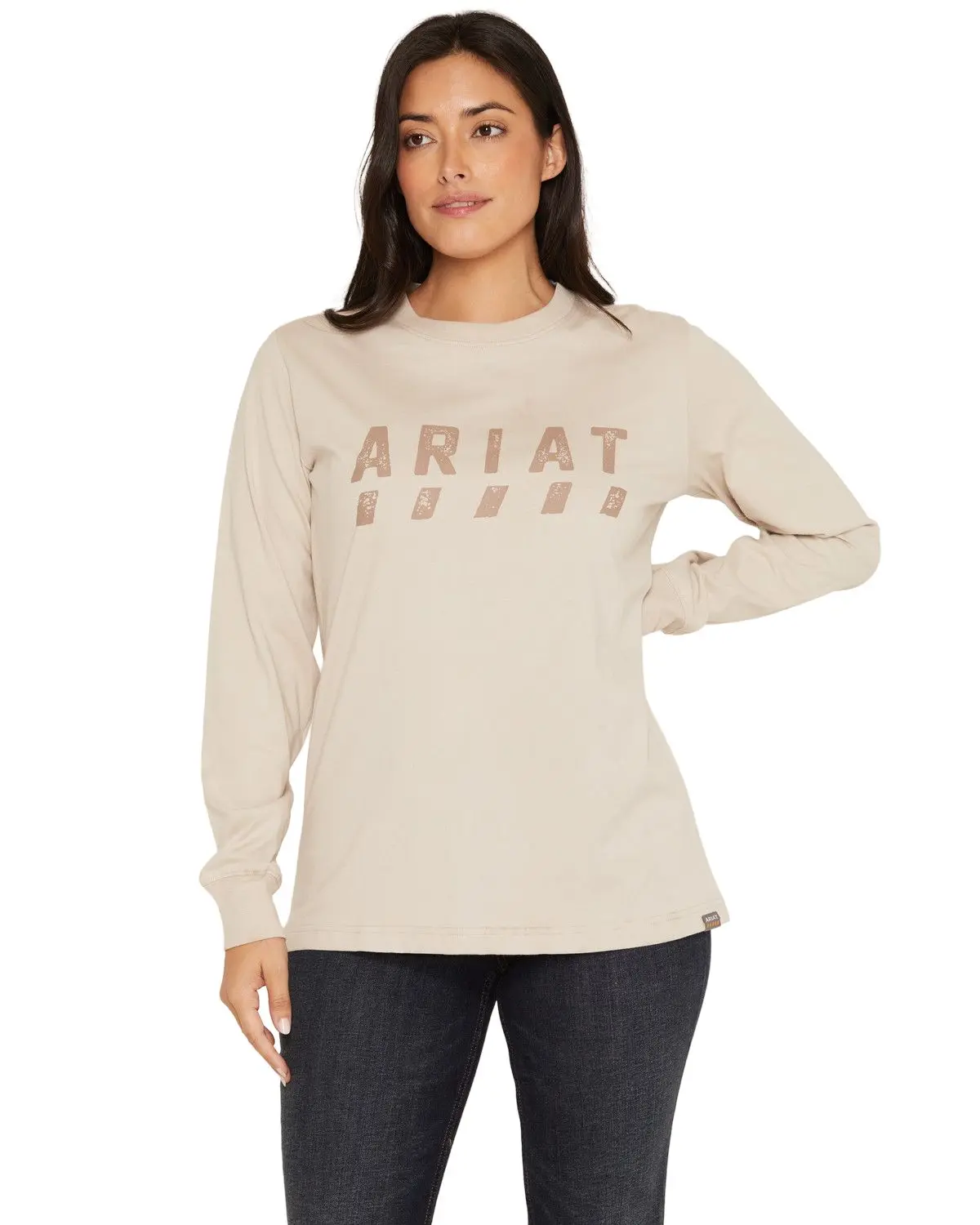 Ariat Women's Women'S Rebar Cotton Strong Long Sleeve Logo Work T-Shirt - 10079059