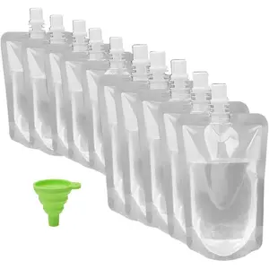 Alcohol Juice Travel Plastic Flasks Liquor Bags Concealable and Reusable Sneak Drink Rum Runners for Cruise Liquor Flask Kit Drinking Water Bags for Camping Seed Storage Bags
