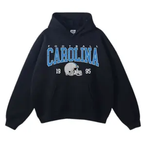 Vintage Carolina Football Crewneck Hoodie, North Carolina Team Pullover Hoodie, Vintage Panther Hoodie, Panther Fan Apparel, Classic Carolina Fan Pullover, Carolina Football Merch, Carolina Football Long sleeve Hoodie 1