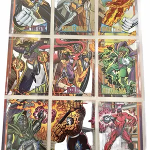 Marvel Comics Collection - Set of 9 Iconic Characters: Mr. Fantastic, Invisible Woman, Human Torch, Black Panther, Doctor Doom, Molecule Man, and More