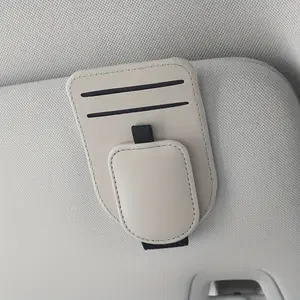 High-Quality Car Mount Sunglass Holder Multi-Functional Car Sunshade Card Holder Eyeglass Organizer for Vehicles Car Storage Organizer