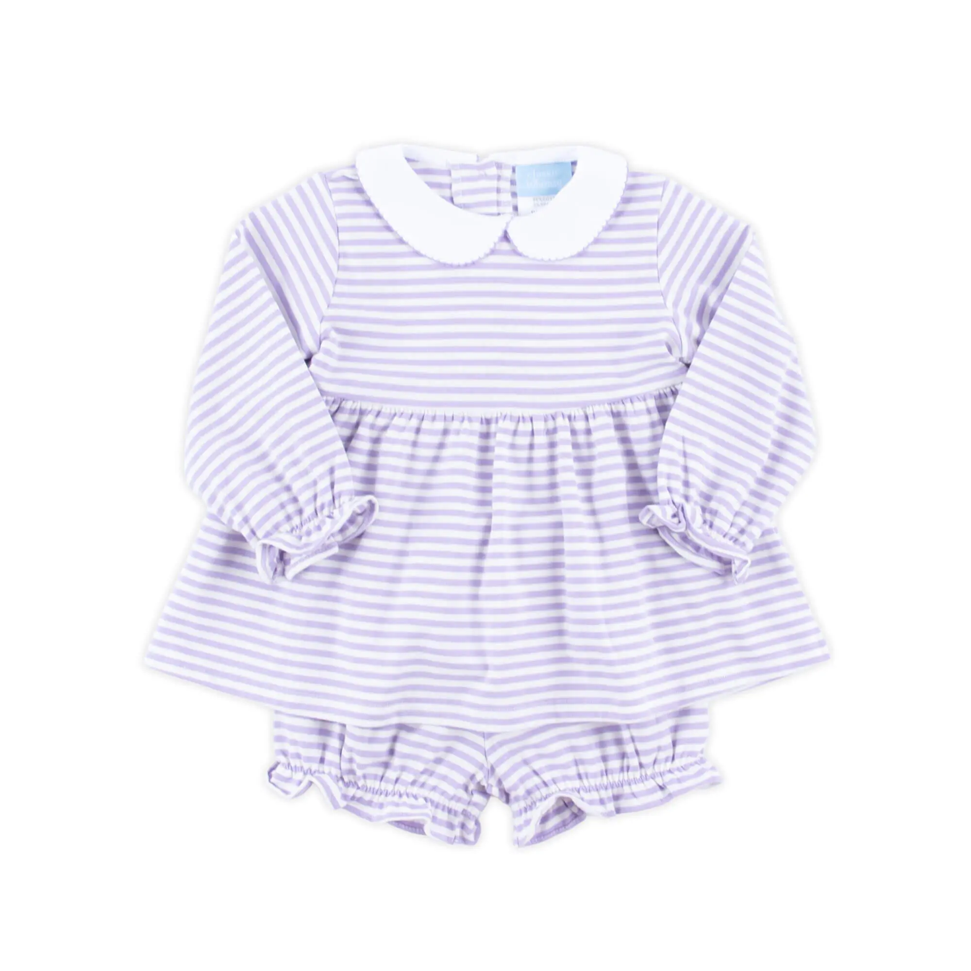 Purple Stripe Riley Bloomer Set
