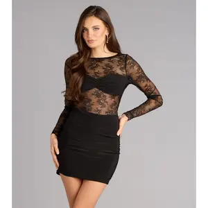 Barely Behaved Lace Mini Dress