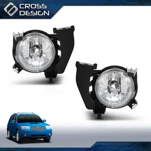 CROSSDESIGN Pair Front Right Left Fog Light Lamp Fit For Subaru Forester 2006 2007 2008 2.5L